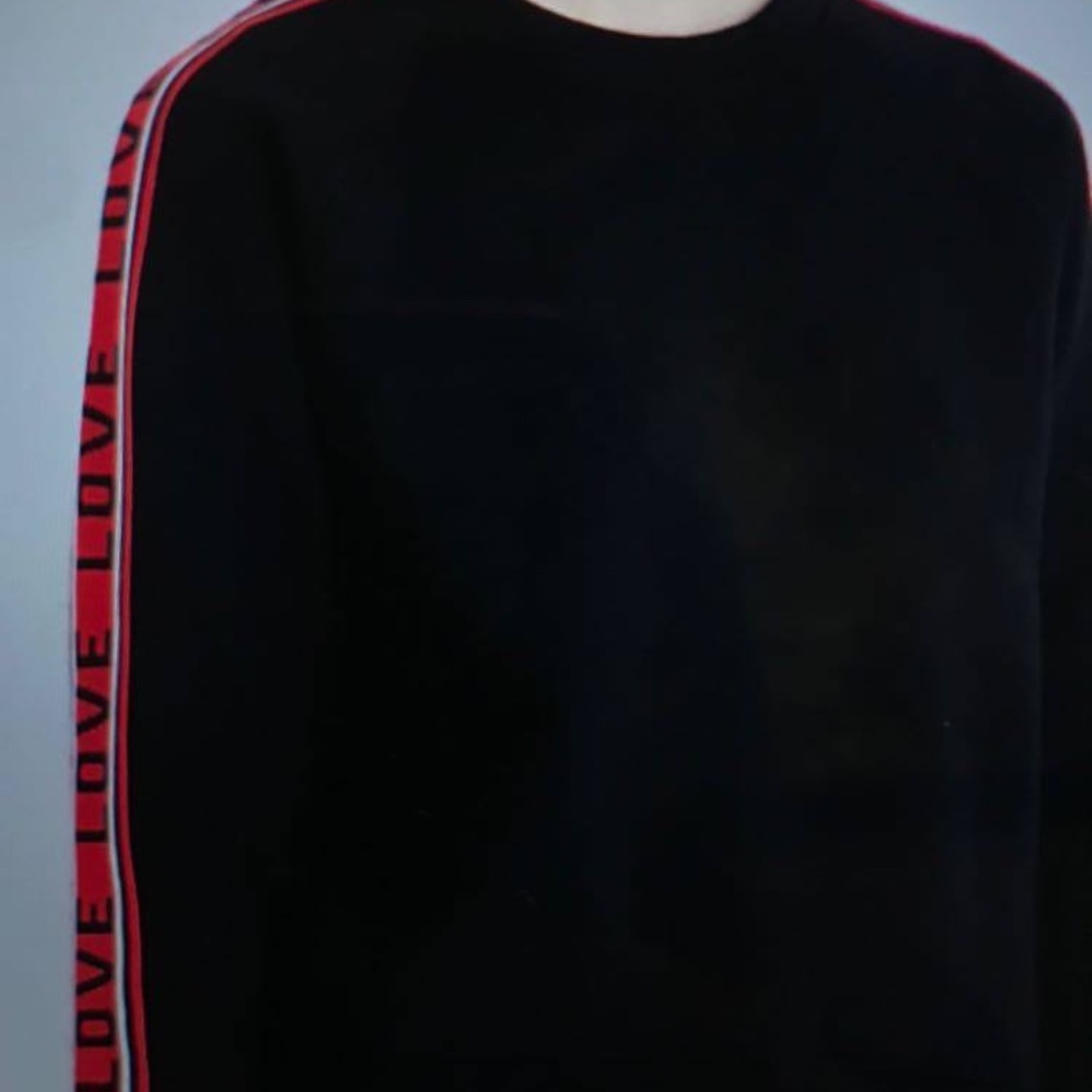 S Maje Sandro Toska Love Stripe Sweatshirt Bloomie - Picture 6 of 12